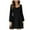 Black, variant on qolati Women's 2023 Fall Cocktail Dresses Long Sleeve Casual Sweettheart Neckline Wedding Guest Dresses High Waist Ruffle Tiered A Line Swing Mini Dress for Party, Prom