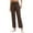 268#Brown, variant on Yoga Pants Women Wide Leg Pants with Pockets High Waist Stretch Dress Casual Sweatpants