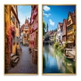 thumbnail image 2 of Designart "Street in Rothenburg, Germany III" Germany Framed Wall Art Set Of 2 - Multi-Color Landscapes Framed Canvas Set For Living Room Decor, 2 of 7