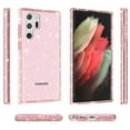 thumbnail image 4 of Glitter Clear Case for Samsung Galaxy S23 Ultra, Shining Sparkle Military Grade Soft TPU Anti-Scratch Shockproof Cover Full Coverage Non-Yellowing Non-Slip Translucent Slim Lightweight Case, Pink, 4 of 5