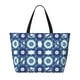 thumbnail image 2 of Fotbe Vintage Blue Bolsa de Viaje para Playa - Resistente al Agua, Bolsa Tote de Gran Capacidad y Ligera con 7 Bolsillos para Mujeres y Hombres, 2 of 7