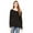 Solid Black Triblend, variant on Bella + Canvas Women's Sponge Fleece Wide Neck Sweatshirt B7501