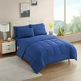 thumbnail image 5 of 500-TC Egyptian Cotton All Season Comforter for Adults Extra Large King Size 120" x 136" Inches, 1pc Comforter Box Stitched with 4 Corner Tabs, 300 GSM Comforter, (Royal Blue), 5 of 7