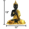 thumbnail image 6 of Buddha Statue for Home Decor or Outdoor, Gold, 13" Tall, 6 of 8