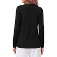 thumbnail image 3 of Fantaslook Crew Neck Knit Cardigan Sweaters for Women Button Front Sweater Tops Business Casual Fall Outfits, 3 of 10