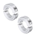 thumbnail image 1 of 2 Pack Double Split Clamp-On Shaft Collar 1" Bore Two-Piece Clamping Collar, 1-3/4" OD, 1/2" Thick, Aluminum, 1 of 6