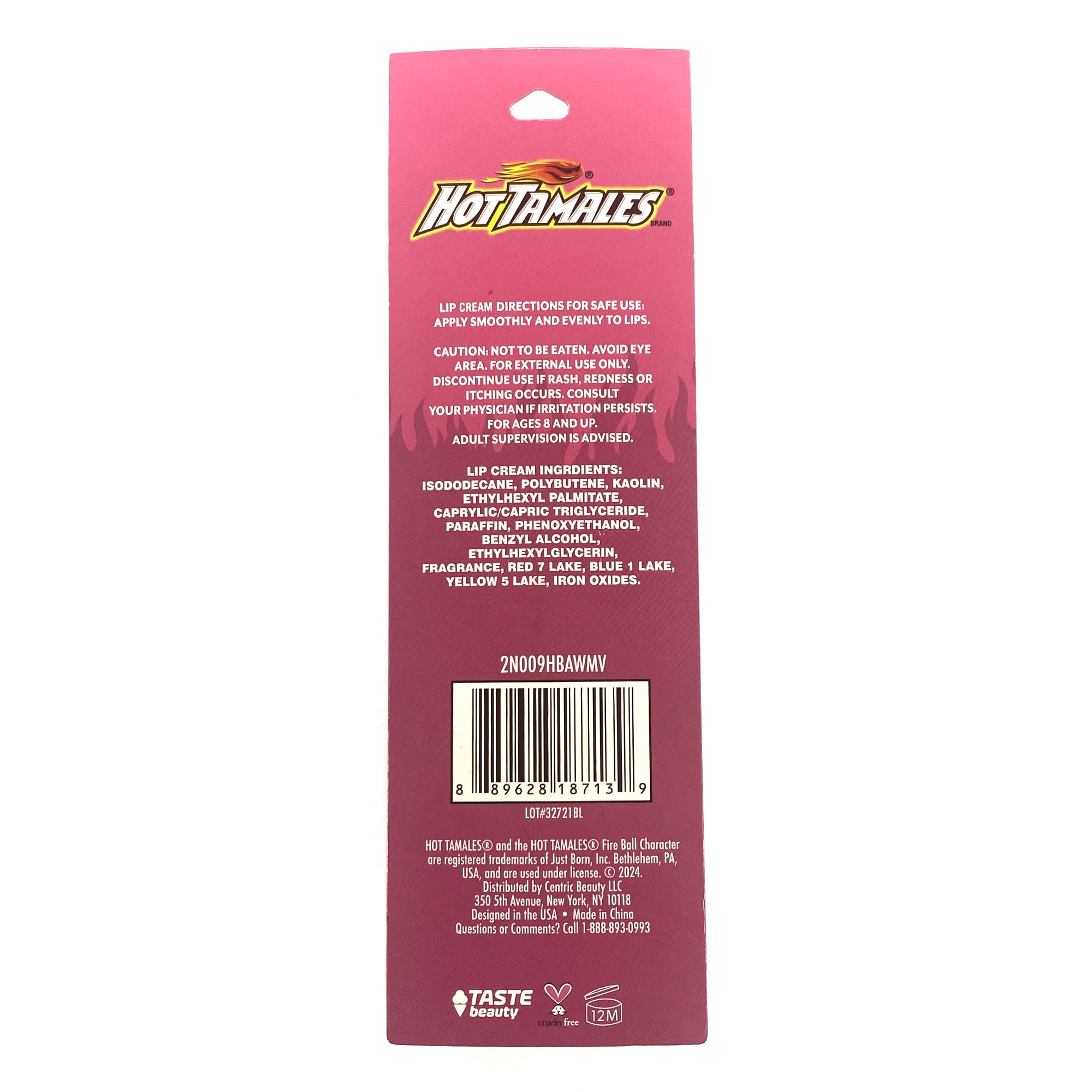 Hot Tamales lip gloss - On Fire Red