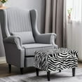 thumbnail image 2 of Xoenoiee Zebra Stripe Print Stretch Ottoman Cover Ottoman Slipcovers Rectangle Footstool Cover Printed Footstool Cover Ottoman Footrest Covers Rectangular Storage Stool Cover, S, 2 of 7