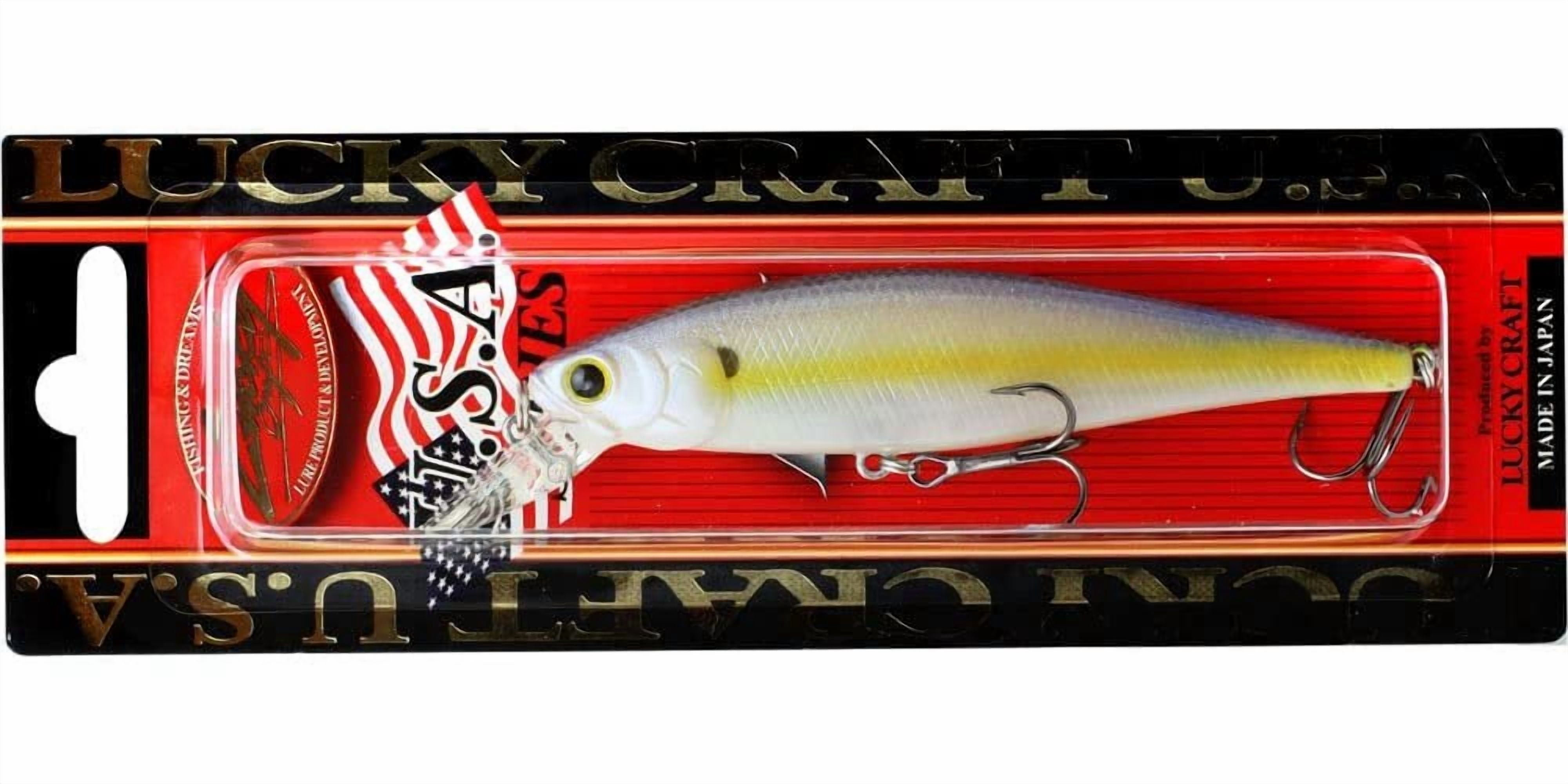 Lucky Craft Pointer 100SP Jerk Bait, 4", 5/8 oz,Chartreuse Shad
