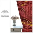 thumbnail image 6 of Thermal Insulated Room Darkening Window Curtains, Luxurious Wine Red Blackout Curtains, Door Curtains for Door Window with Geometric Gold Stripes for Bedroom Living Room Playroom-W42xL63in, 6 of 6