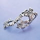 thumbnail image 2 of (Estación independiente) Un par de aretes con clip para las orejas de hojas de flores huecas retro de nuevo estilo de plata antigua para mujeres sin orejas perforadas, 2 of 8
