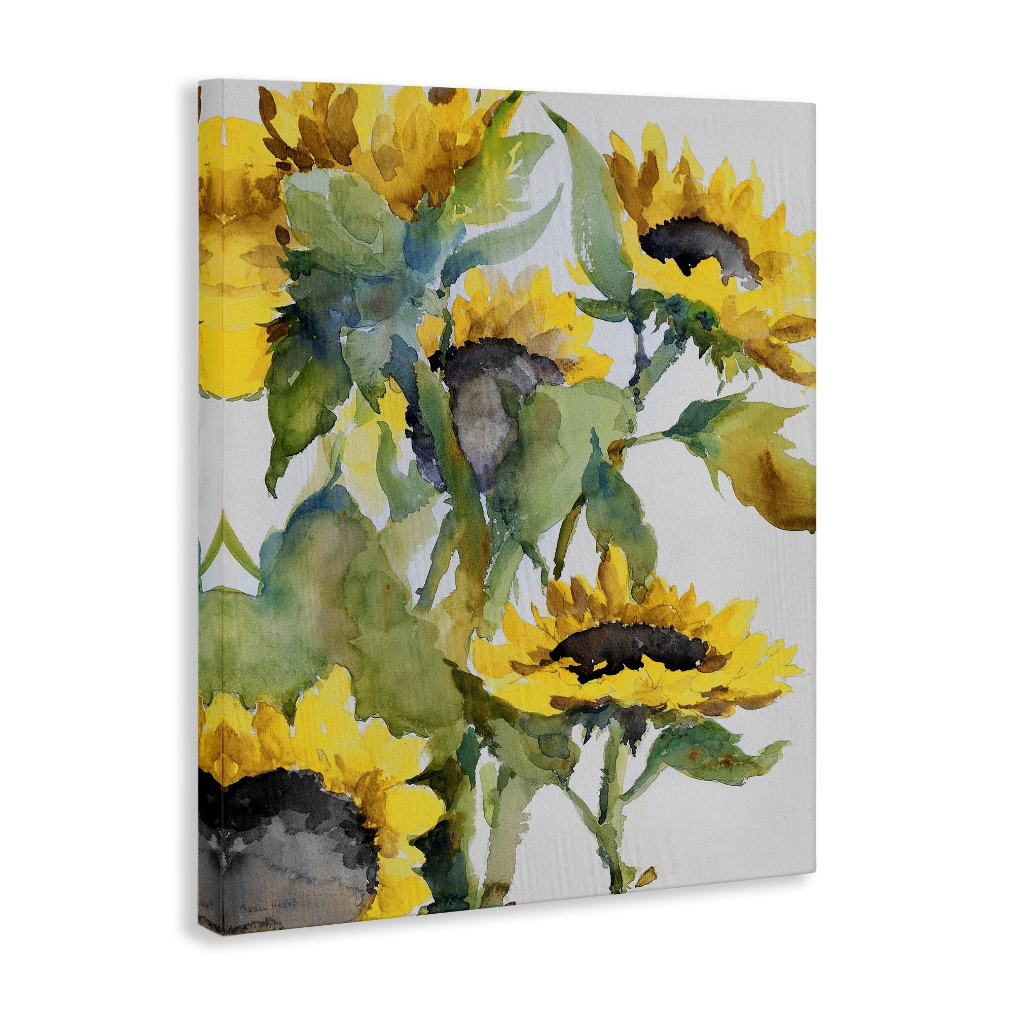 Stupell Industries Bright Blooming Sunflowers Botanical & Floral Painting Gallery Wrapped Canvas Art Print Wall Art, 30 x 40