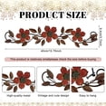 thumbnail image 2 of Metal Flower Wall Decor Vintage Spring Metal Flower Wrought Iron Scroll Sculpture 15.7''x3.7'' Farmhouse Leaf Wall Decor with Nails for Summer Bedroom Kitchen Indoor Outdoor, 2 of 6