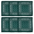 thumbnail image 1 of Paquete de 6 pañuelos de poliéster para hombres y mujeres, pañuelos de estilo vaquero Paisley, pañuelos para el cabello, 54x54cm, 1 of 6