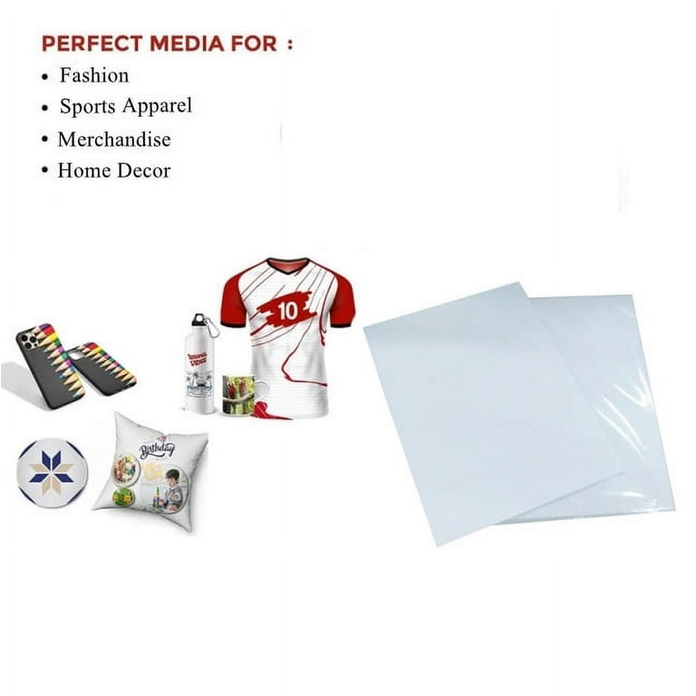 A4 8.3in x 11.7in Inkjet Transfer Paper for T-Shirt Heat Transfer Paper, 20 Sheets/Pack