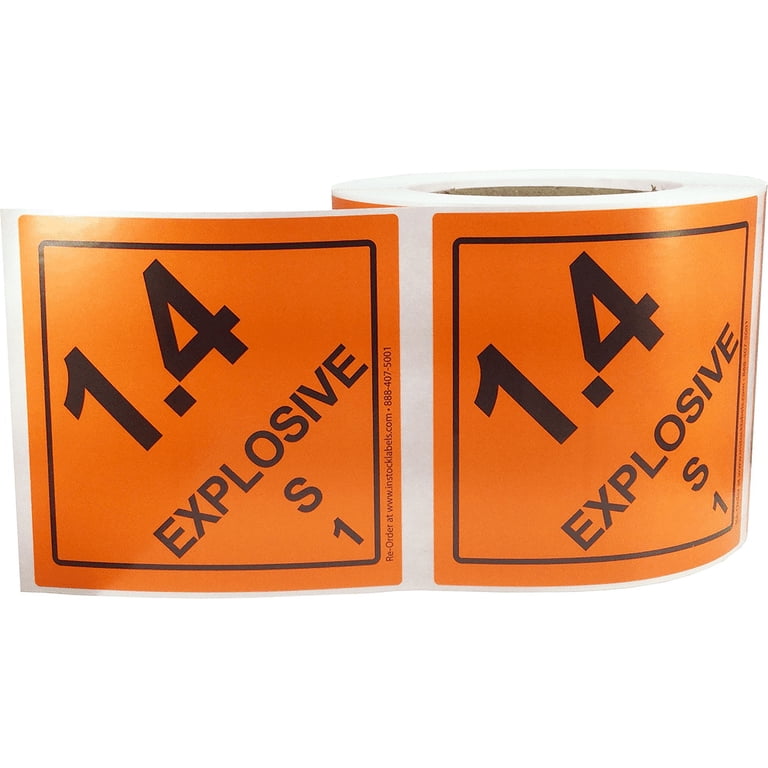 Stickers Autocollants Matières Explosives - 10x10cm - SE-30 - Neufs