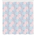 thumbnail image 3 of Ambesonne Dahlia Shower Curtain, Hand Drawn Pale Blooms, 69"Wx84"L, Sea Green Rose Taupe, 3 of 3