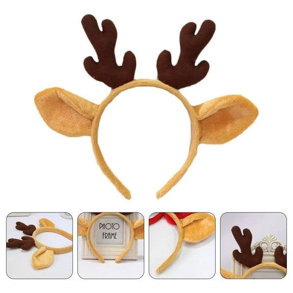 Raindrops Festival Antler Headpiece Cloth Headwear for Adults Masquerade Costume Accessory 1 Set