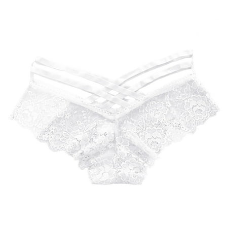 

G String Thongs for Women Ladies Solid Color Lace Thong Panties Lingerie Lace Floral Print Sheer Panties Underwear