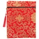 thumbnail image 1 of Funda de tela de seda para libros budistas zen, funda para Biblia, organizador de bolsillo con escrituras confucianas, bolsa de almacenamiento para libros de iglesia, sobre rojo, 1 of 7