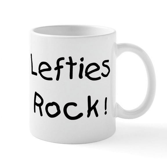 CafePress - Lefties Rock! Mug - 11 oz Ceramic Mug - Novelty Coffee Tea Cup