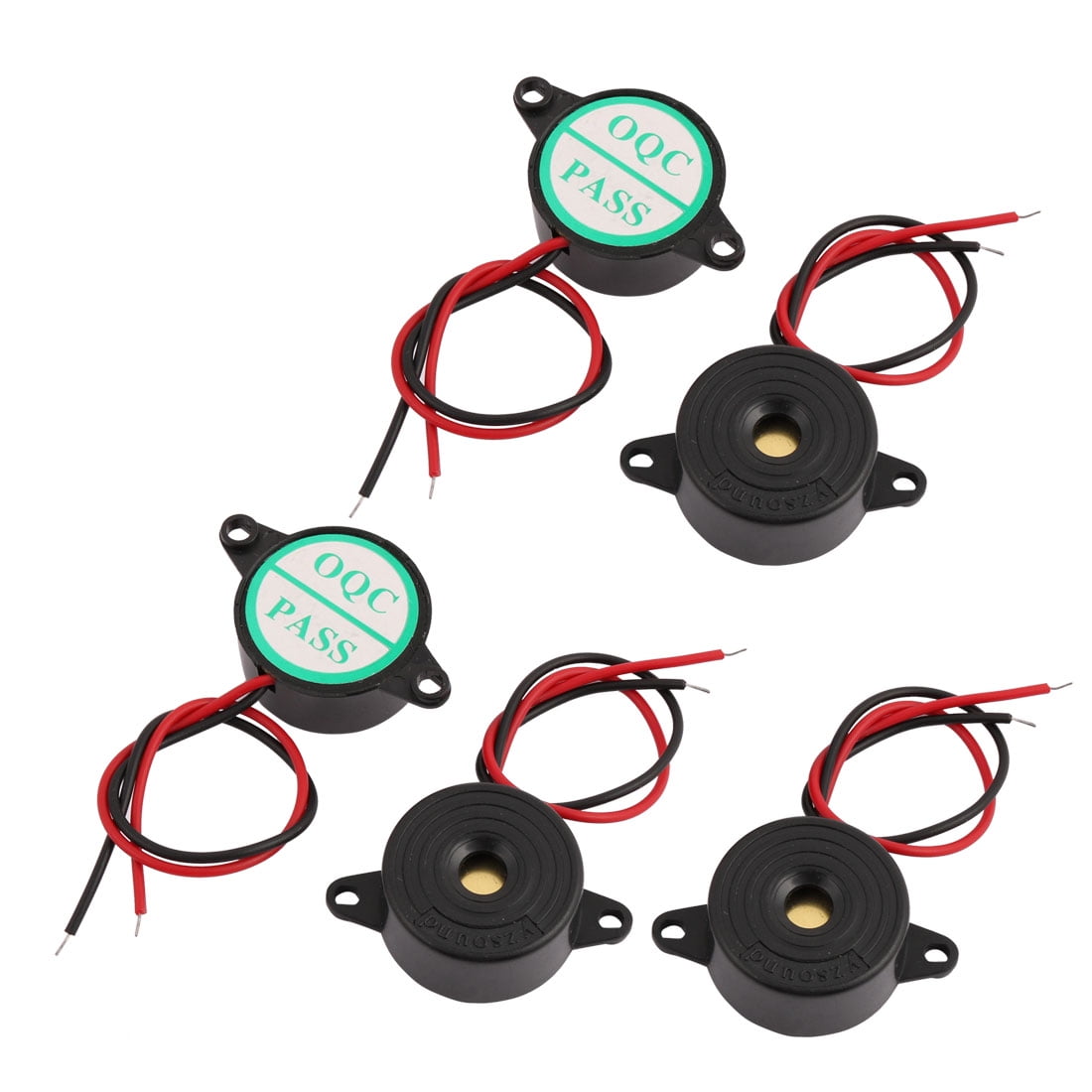 Unique Bargains 5Pcs DC12V 2Terminals High Decibel Passive Stereo Electronic Buzzer 10 x 23mm