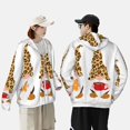thumbnail image 4 of Balery Christmas Gnomes In Leopard Sudadera ligera de manga larga con capucha y protección solar UPF 50+ para hombre y mujer, ideal para pesca y running-Large, 4 of 7