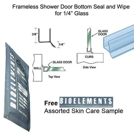 Clear Shower Door Dual Durometer Pvc Seal And Wipe For 1 4 Glass