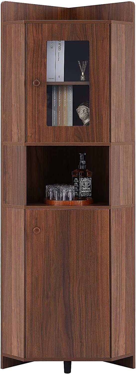 NAIYUFA 70 inch Tall Corner with Door,Free Standing Corner
