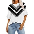 thumbnail image 1 of Blouses pour Femmes, Mode Décontractée, Manches Courtes Raccourcies, Chemise Ample Imprimée, 1 of 5