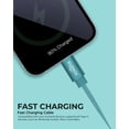 thumbnail image 5 of Liquipel Powertek USB Type C Charger Cable, 6ft Fast Charging USBC to USBA Cord, Adapter for Car, Galaxy, Android, Note, MacBook, Nintendo, Playstation, Chromebook, Pixel, Two Tone Teal, 5 of 7