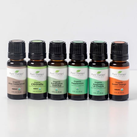 Plant Therapy Essential Oils Organic Sampler Gift Set, 100% Pure, Undiluted