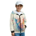 thumbnail image 3 of Chaqlin Colorful Dragon Fleece Athletic Jacket for Girls and Teens - girl Fluffy Sweatshirts Lightweight Pullover with Pockets for Gym and School, 3 of 7