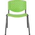 thumbnail image 6 of WYDK Home and Office Green Plastic Stack Chair with Perforated Back - Guest Chair, 6 of 11