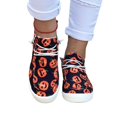 thumbnail image 6 of Slip On Lace Up Casual Sneakers, Jack O Lantern Fall Walking Shoes, Womens Canvas Sneakers Low Top Printed Lightweight Soft Casual Tennis Canvas Shoes Closed Toe Walking Flat Shoes, Saffron 8.5, 6 of 6