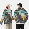 thumbnail image 4 of Fotbe Desert Monkeys Drive Chaqueta con Protección Solar UPF 50+ para Hombre y Mujer, Camisa con Capucha y Bolsillos-3X-Large, 4 of 7