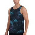 thumbnail image 2 of Haiem Ice blue light spot jellyfish Men Workout Tank Top Gym Bodybuilding Sleeveless Muscle T Shirts Athletic Tank Breathable Workout Shirt-3X-Large, 2 of 8