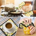 thumbnail image 4 of Lemon Kitchen Oven Mitt and Pot Holder Sets 2 Pcs for Baking, Cooking and Grilling, Heat Resistant Up To 392 °F, 4 of 7