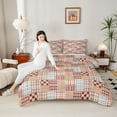 thumbnail image 5 of Feelyou Fashion Rustic Plaid Bedding Comforter Set for Adult, Square Abstract Ombre Twin Comforter Sets, Chic Buffalo Reversible Bedding Set, Super Cozy Room Decor, 2 Pieces, 5 of 9