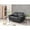 Black, variant on HomeStock Naturally Nice 33" D x 57" W x 35" H Faux Leather Tufted Loveseat Classic Comfort with Stylish Tufting and Durable Faux Leather Upholstery-Color:Black