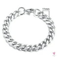thumbnail image 4 of 3 - 11 mm Chunky Miami Club Chain Bracelet for Men, Stainless Steel Cuban Link Chain Wristband, Classic Punk Heavy Metal Jewelry, 4 of 26