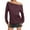 Red, variant on RMGVDSD Womens Oversized T Shirts Womens Off The Shoulder Tops Summer Casual Long Sleeve T Shirts Blouse Loose Fit Basic Tees