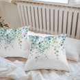 thumbnail image 6 of Throw Pillow Covers 16x16 Inch Set of 2, Sage Green Eucalyptus Waterproof Outdoor Pillow Covers, Watercolor Botanical Leaves Decorative Cushion Pillowcases for Couch, Sofa, Bed, Garden, Patio, 6 of 9