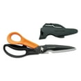 thumbnail image 3 of Fiskars Cuts+More Scissors, 9" Long, 3.5" Cut Length, Black/Orange Offset Handle, 3 of 5