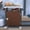Brown2, variant on Rolling Dining Table with Wheels, Movable Kitchen Cooking Prep Table BBQ Cart With Stainless Steel Top, Storage Space, Rolling Serving Cart With Hooks, Spice Rack