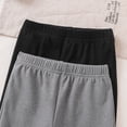 thumbnail image 4 of 2-Pack Baby Boys Jogger Pants Soft Stretch Cotton Solid Color Elastic Waist Casual Bottoms Black，Gray，Green,Navy,Cream.Size 6M-4Y, 4 of 6