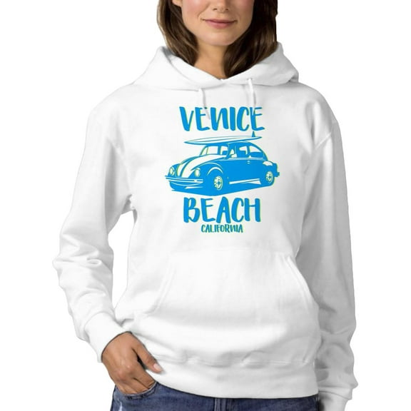Venice Beach California Car Hoodie Women -SPIdeals Designs, Female Medium