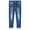 Blue-2249, variant on Kids Ripped Elastic Band Inside Rolled Up Raw Edge Leg Slim Jeans,Blue,7-8 Years