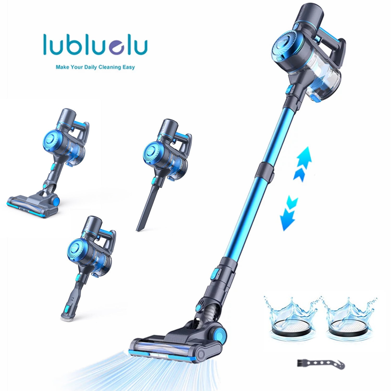 Cordless Vacuum Cleaner Powerful Suction Stick Vacuum by Lubluelu