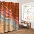 thumbnail image 5 of Burnt Orange Ombre Coastal Bathroom Curtain 72 Inch Shower Stall Curtain with Hooks, Summer Nautical Beach Ocean Seaside Waterproof Polyester Bath Curtain Washable Bathtub Curtain 36''x 72'', 5 of 6